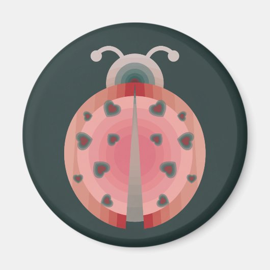Aimant amour de coccinelle (Devant)