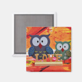 Aimant Amour de hibou (Recto/Verso)
