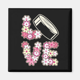 Aimant Amour de hockey groovy hippie années 60 70 adolesc