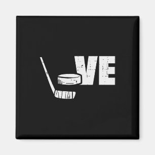 Aimant Amour de hockey sur glace bâton palet joueur gardi