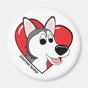 Aimant Amour de la bande dessinée I mon chien de traîne