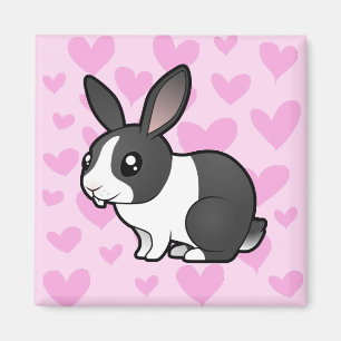 Aimant Amour de lapin (oreille tombante poil lisse)