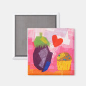 Aimant Amour de l'aubergine (Recto/Verso)
