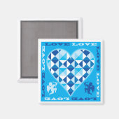 Aimant Amour (Diamant Bleu) (Recto/Verso)