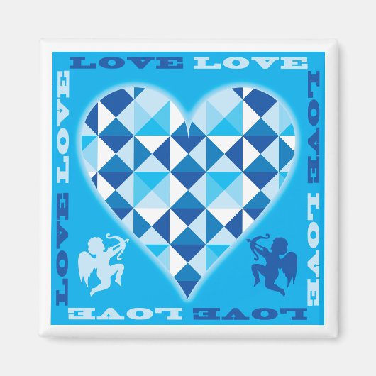 Aimant Amour (Diamant Bleu) (Devant)