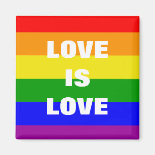 Aimant amour drapeau arc-en-ciel