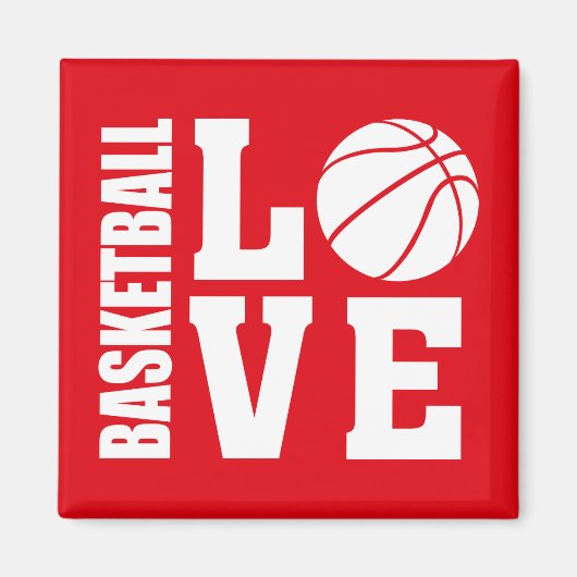 Aimant Amour du basket-ball (Devant)