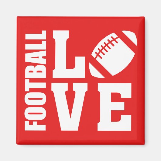 Aimant Amour du football américain (Devant)
