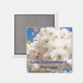 Aimant Amour. Engagement. Mariage. Fleur d'aimant (Recto/Verso)