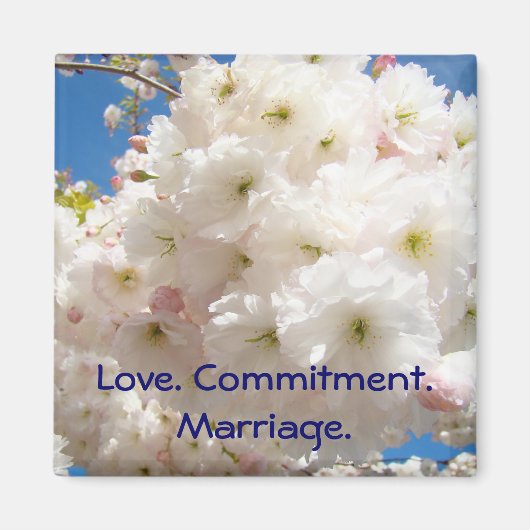 Aimant Amour. Engagement. Mariage. Fleur d'aimant (Devant)