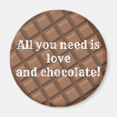 Aimant Amour et chocolat (Devant)