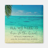 Aimant Amour et mariage sur la plage Faveur (Devant)