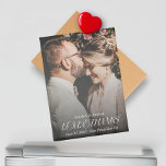 Aimant Amour et Merci Élégant Script Mariage Photo<br><div class="desc">Amour et Merci Élégant Script Mariage aimant photo</div>