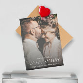 Aimant Amour et Merci Élégant Script Mariage Photo