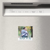 Aimant Amour et Merci photo de mariage personnalisée (In Situ (Lave-vaisselle))