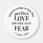 Aimant Amour Éternel - 1 Jean 4:18 Citation Écriture Art (Devant)