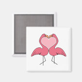 Aimant Amour Flamant rose (Recto/Verso)