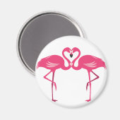 Aimant Amour Flamant rose (Recto/Verso)