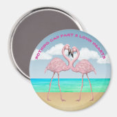 Aimant Amour Flamant rose (Recto/Verso)