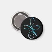 Aimant Amour inconditionnel turquoise (Recto/Verso)