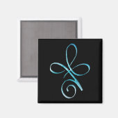 Aimant Amour inconditionnel turquoise (Recto/Verso)