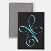Aimant Amour inconditionnel turquoise (Recto/Verso)