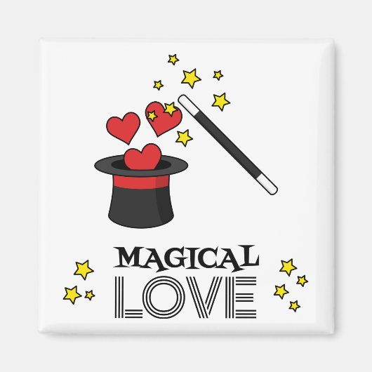 Aimant Amour magique - Noir (Devant)
