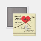 Aimant Amour -Magnet Réservez la date-4 (Recto/Verso)