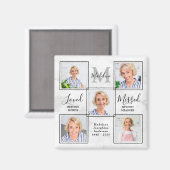 Aimant Amour Mémoire Photo Collage Memorial Funeral Favor (Recto/Verso)