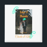 Aimant Amour & merci mariage couple photo moderne ajouter<br><div class="desc">Conception pour l'amour couple</div>