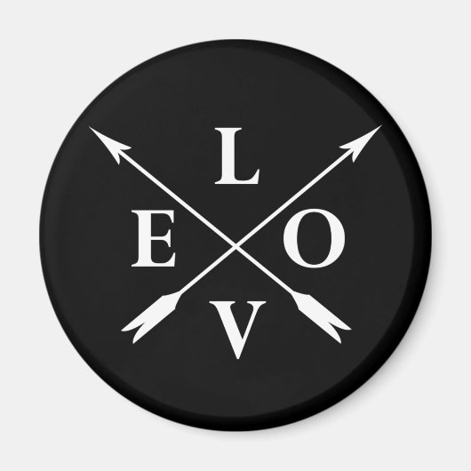 Aimant amour monogrammé (Devant)