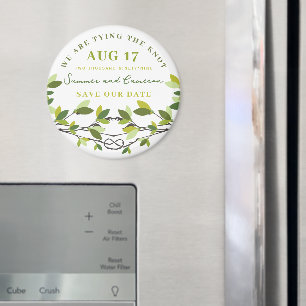 Aimant Amour Noir Arbres Mariage Été Enregistrer La Date