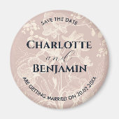 Aimant Amour orchidée | MARIAGE | Enregistrer La Date (Devant)