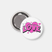 Aimant AMOUR Petit, 3,2 cm (1,25") (Recto/Verso)