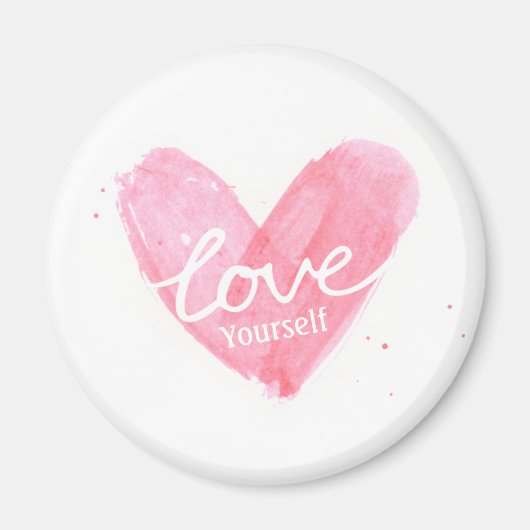 Aimant Amour Propre Typographie Cœur S'aimer (Devant)