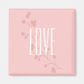 Aimant Amour rose floral (Devant)