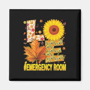 Aimant Amour Salle d'Urgence Infirmière Scrubs Thanksgivi