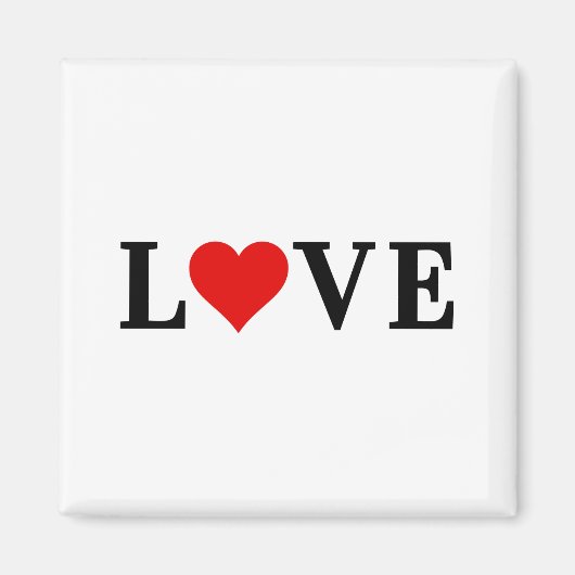 Aimant AMOUR Simple Minimaliste Élégant (Devant)