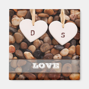 Aimant Amour. Thème Plage Cadeau Personnalisé Monogrammes