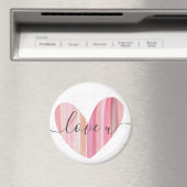 Aimant amour U Cute Rose Coeur texturé (In Situ (Lave-vaisselle))