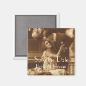 Aimant Amour vintage, Romance, Romantique, Sauvez la date (Recto/Verso)