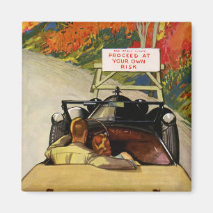 Aimant Amour vintage, Route fermée Procéder à vos propres