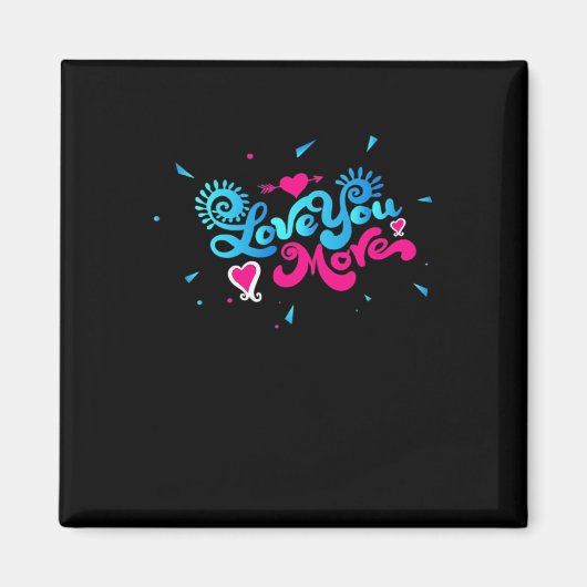 Aimant Amour Vous Plus Typographie Propre Style (Devant)