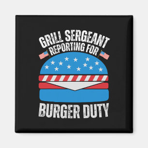 Aimant Amoureux De Burger Drôle Américain Usa Joyeux 4ème