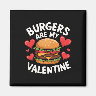 Aimant Amoureux de burgers drôles de la Saint-Valentin Ho