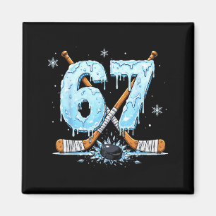 Aimant Amoureux de hockey drôles Drip 6-7 Numéro Six Sept