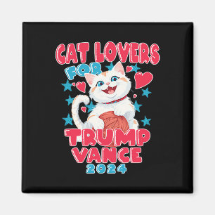 Aimant Amoureux de les chats pour Trump Vance 2024