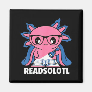 Aimant Amoureux de livres axolotl readsotl drôle pour enf