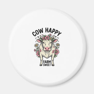 Aimant Amoureux de vaches mignonnes Art animal de ferme f