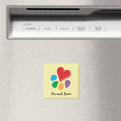 Aimant Amoureux des animaux_Paw_Coeur (In Situ (Lave-vaisselle))